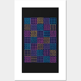 Square Shapes Pattern Posters and Art